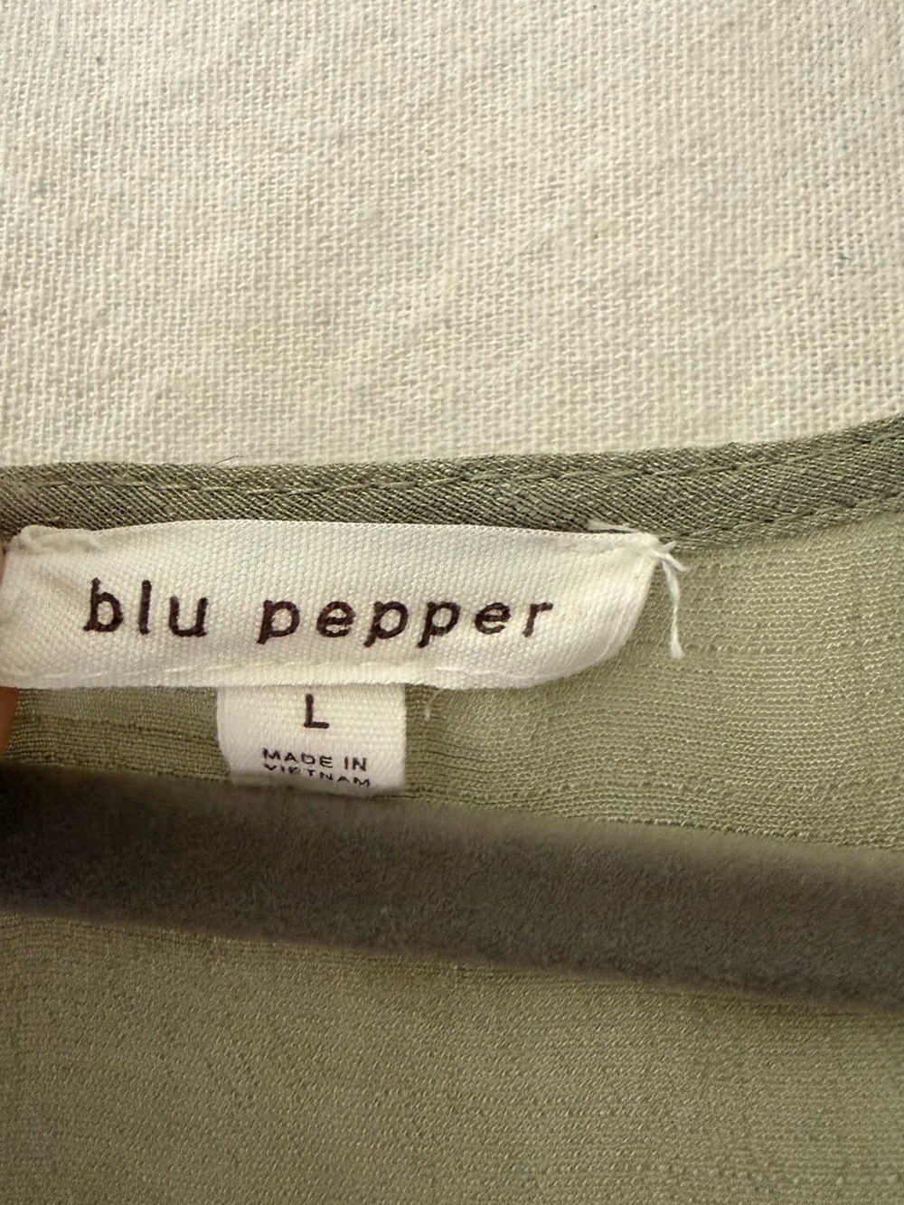 Blu Pepper Sage Green Tiered Button-Front Maxi Dress - Picture 3 of 4